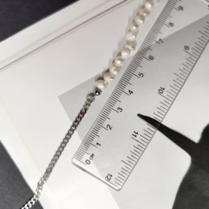 Серебряный браслет с жемчугом барочным
