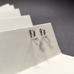 Серебряные серьги с фианитами