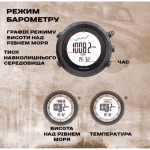 Мужские часы North Edge Desert 5BAR с компасом - Зображення 12