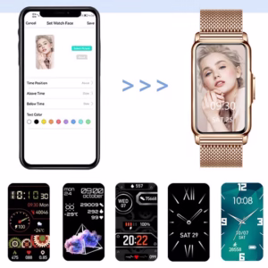 Смарт часы Smart Mioband Nano+ Gold, 2 ремешка - Зображення 8